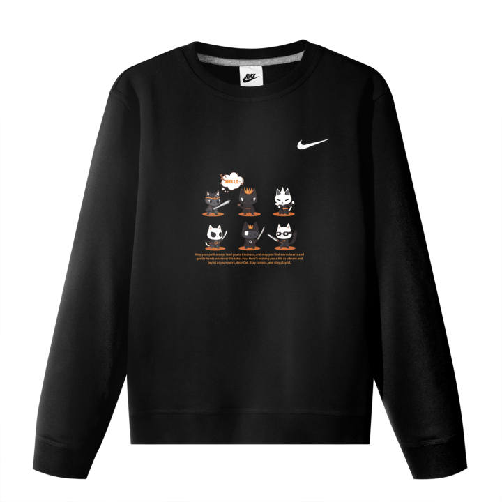 Nike Nike Sweatshirts Unisex Black Crew Neck Moderate Regular