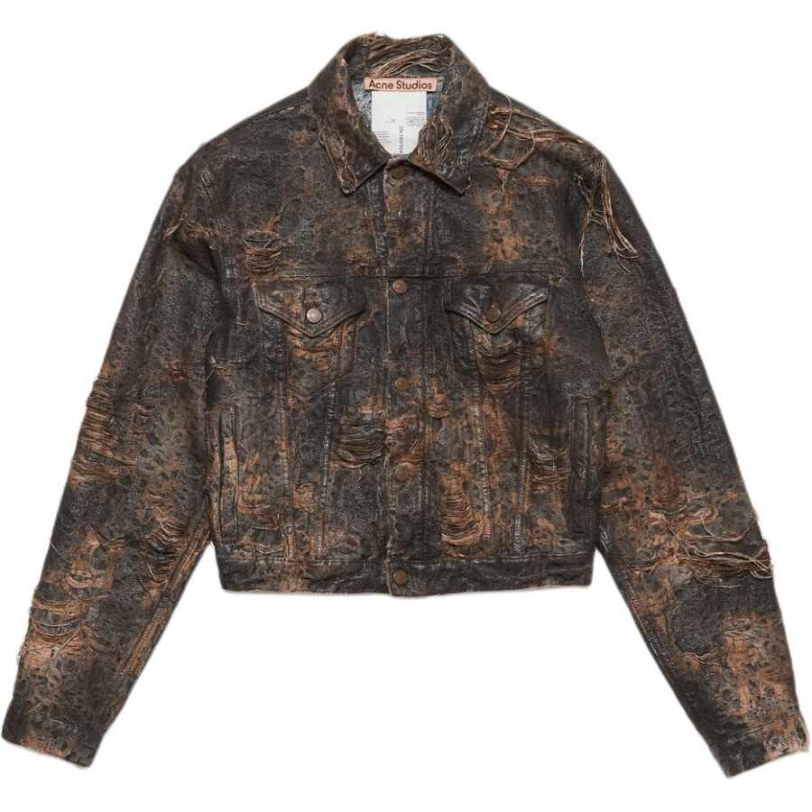 Acne Studios Acne Studios Distressed Monogram Denim Jacket