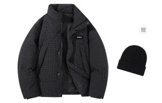 Aolx Down Jackets Unisex Stand Collar Thickened Puffer Jacket