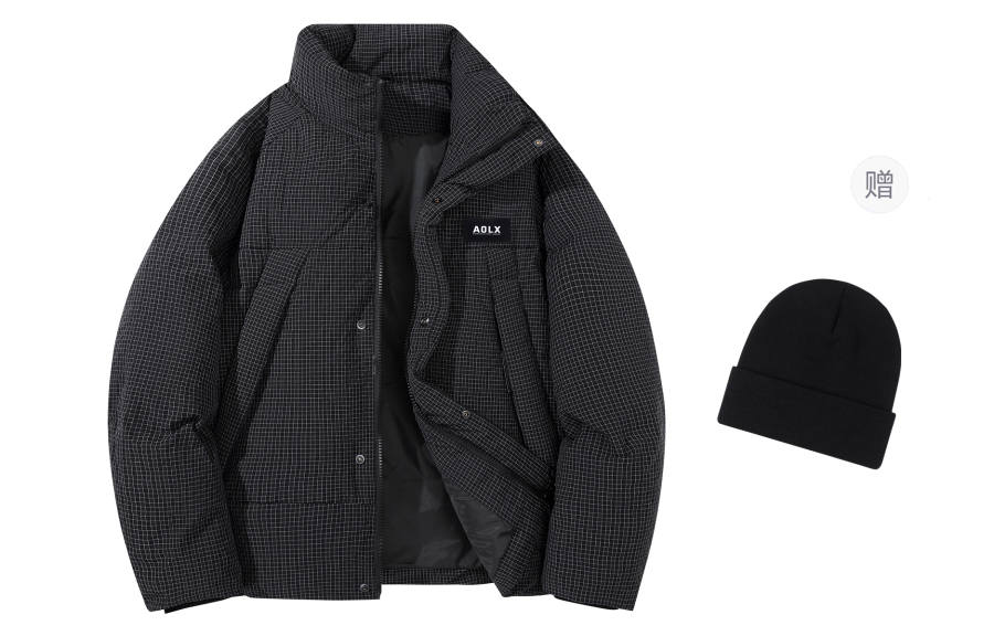 Aolx Aolx Down Jackets Unisex Stand Collar Thickened Puffer Jacket