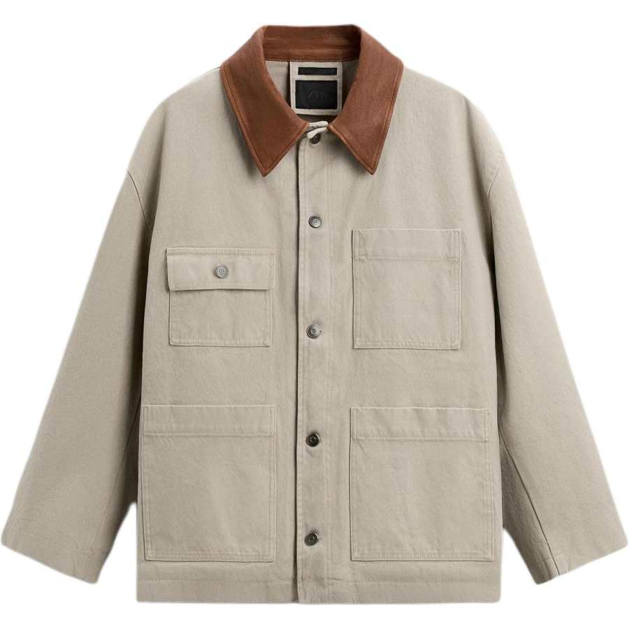 ZARA ZARA Jackets Men's Beige Lapel Moderate Other