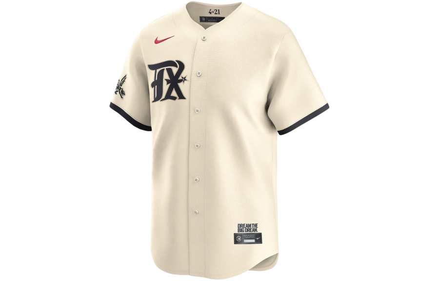 Nike Nike x MLB Collaboration Dri FIT Texas Rangers City Connect Baseball Jacket Unisex Natural