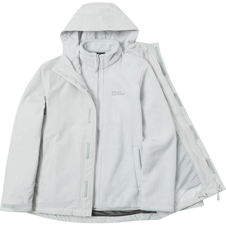 Jack Wolfskin Waterproof And Windproof Windbreaker Jacket Men's Cool Gray