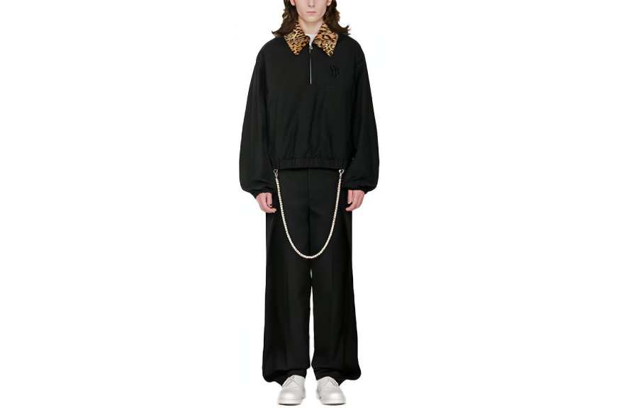 WE11DONE WE11DONE Parka Coats Unisex Black Lapel Moderate