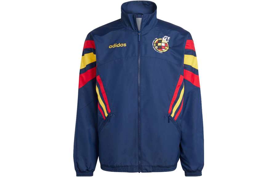 Adidas Adidas SPAIN 1996 Woven Track Jacket Retro Sports Stand Collar Jackets Men's Dark Indigo