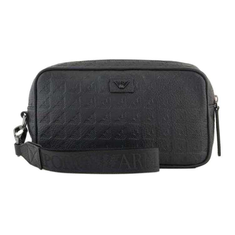 EMPORIO ARMANI Cowhide Clutch Small Men's Black
