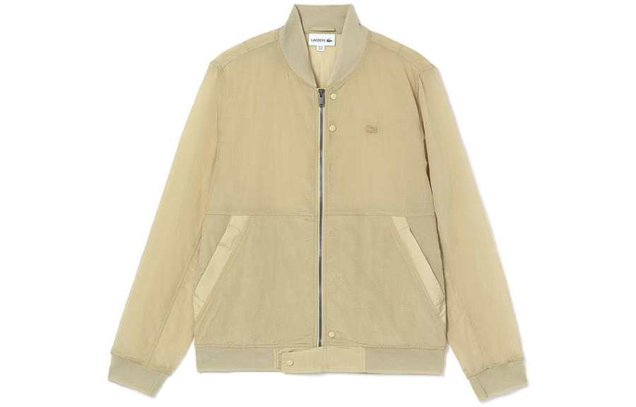 LACOSTE LACOSTE Jackets Men's Brown Stand Collar Moderate Other