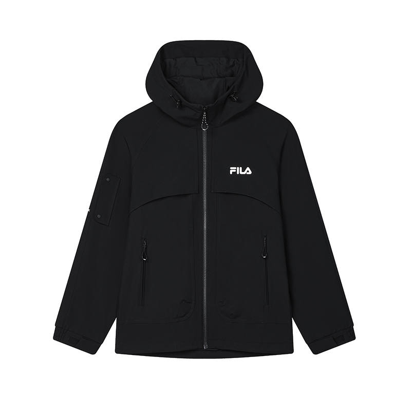 FILA Jackets Men's Jet Black Hooded Non Detachable Moderate Other