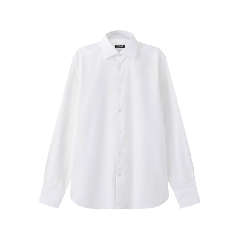 Ermenegildo Zegna Shirts Men's White Lapel Moderate Other