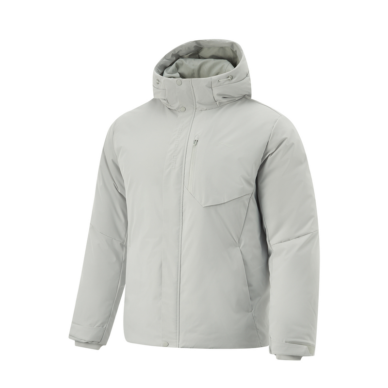 Li-Ning Li Ning Fitness Series Down Jacket Men's Waterdrop Gray