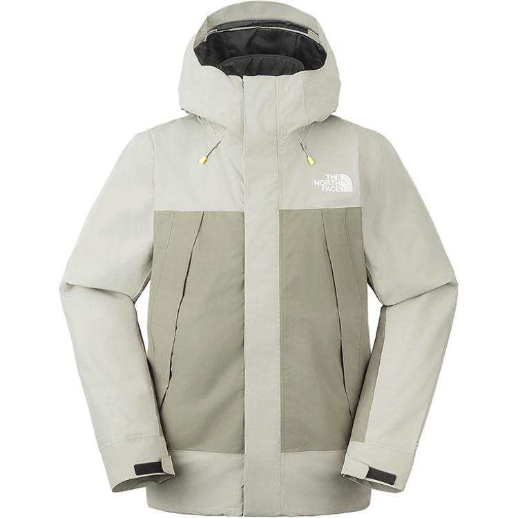 THE NORTH FACE Clement Triclimate Outdoor Hiking Waterproof And Breathable Warm Windbreaker Jacket Men's Clay Gray