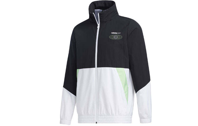 Adidas Neo Trench Coats Men's Black/White Hooded Moderate