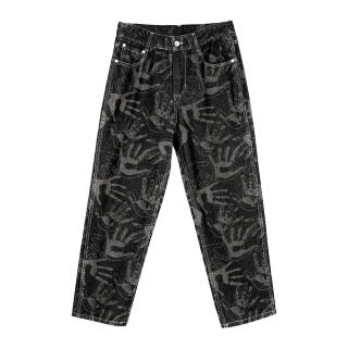 PASET Jeans Unisex Black Moderate Straight Fit Pants