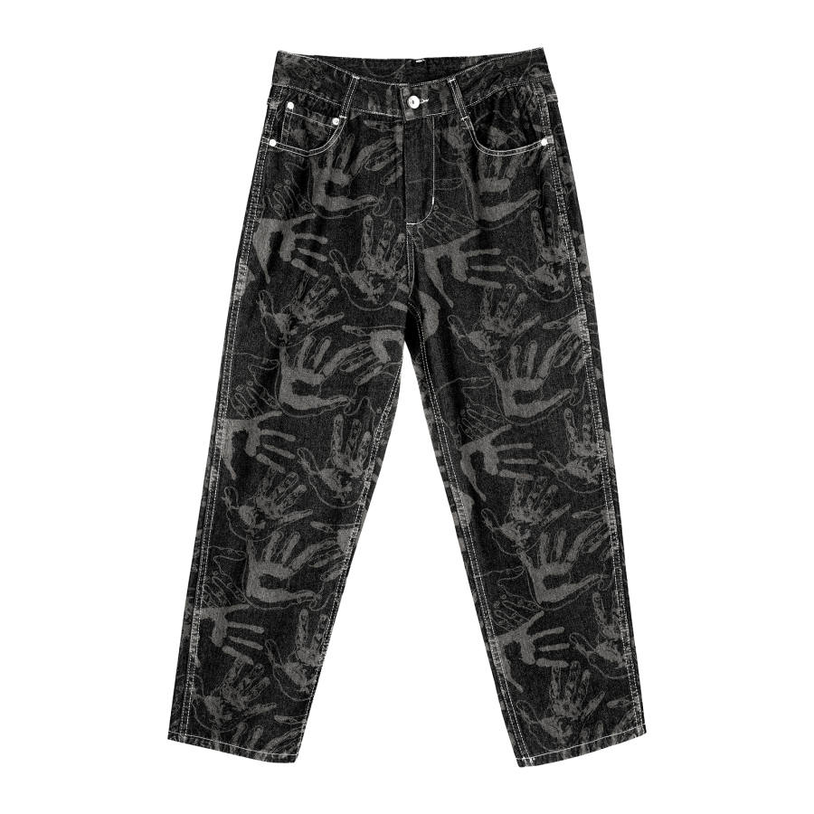 PASET Jeans Unisex Black Moderate Straight Fit Pants