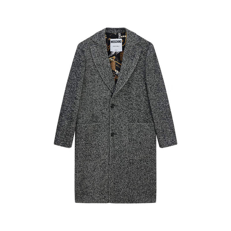 MOSCHINO Coats Men's Black Lapel Moderate