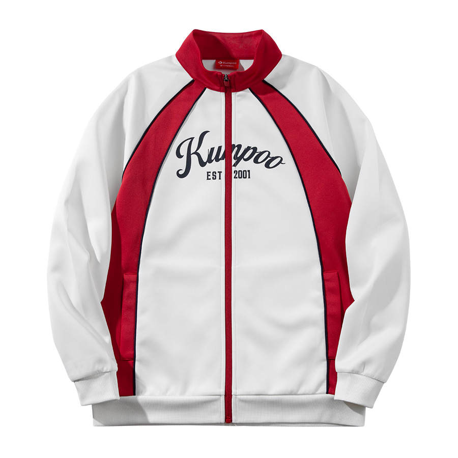 KUMPOO Baseball Jerseys Unisex Stand Collar Moderate Straight Fit
