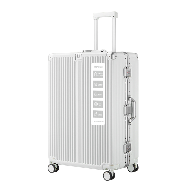 MINISO PC Explosion Proof Quiet Spinner Wheels Lock Luggage 20 Inch, 24 Inch, 26 Inch, 28 Inch, 30 Inch Unisex