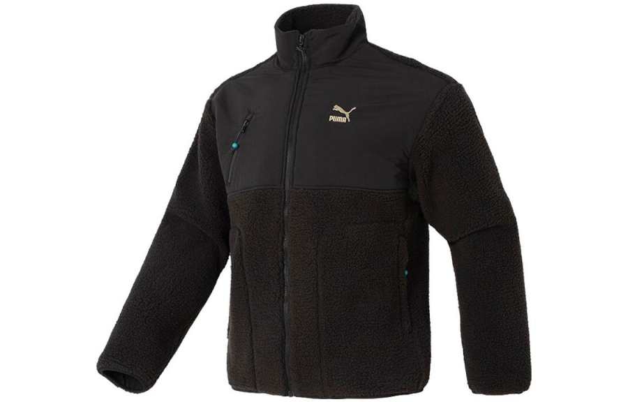 PUMA CNY Jackets Men's Black Stand Collar Moderate Other