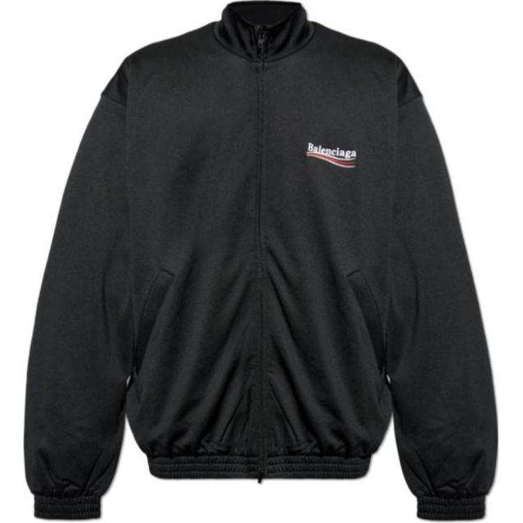 Balenciaga Logo Printed Zip-Up Jacket