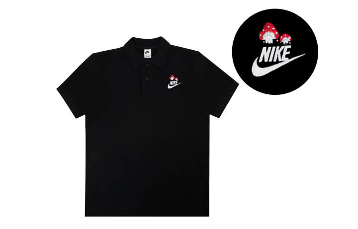 Nike Nike Polo Shirts Unisex Black Polo Collar Moderate Straight Fit