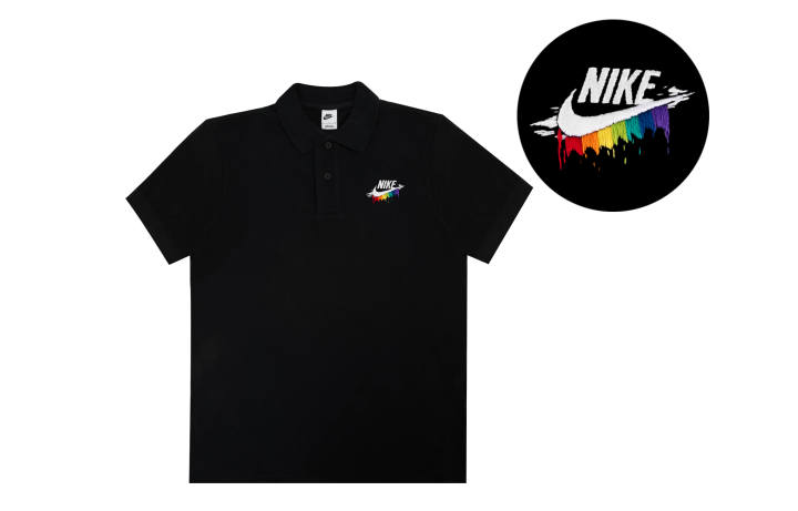 Nike Nike Polo Shirts Unisex Black Polo Collar Moderate Straight Fit