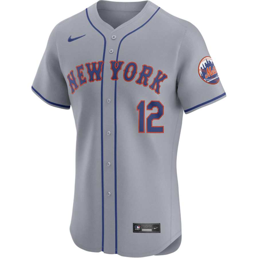 Nike Nike Francisco Lindor New York Mets Men's Nike Dri FIT Adv Mlb Elite Jersey
