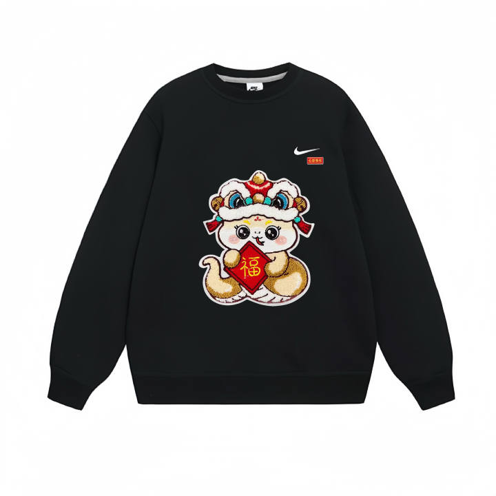Nike Nike Sweatshirts Unisex Black Crew Neck Thickened Regular