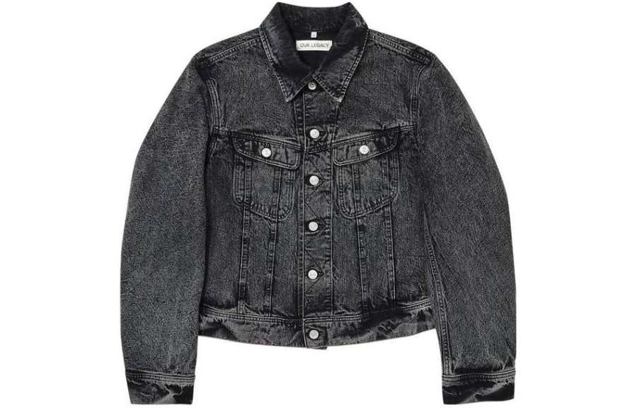 OUR LEGACY Jackets Men's Dark Gray Pointed Collar Moderate Other