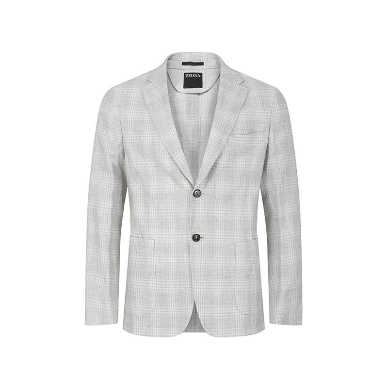 Ermenegildo Zegna SS25 Business Suit Coat Men's Light Gray
