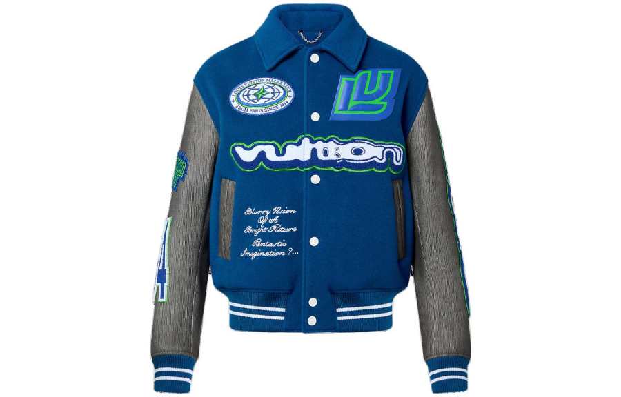 LOUIS VUITTON LOUIS VUITTON FW23 Baseball Jacket Men's Blue