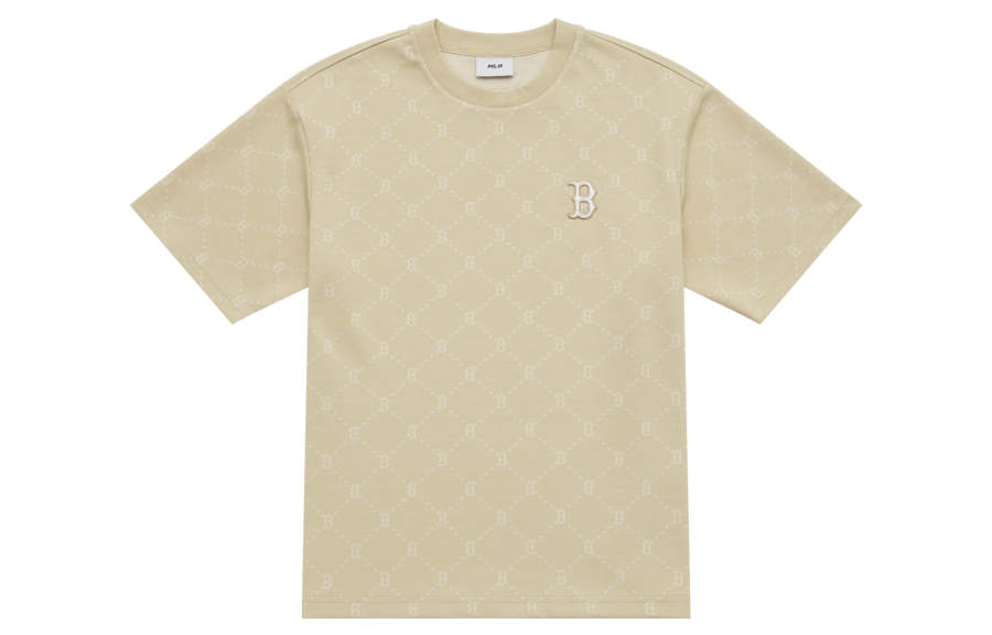 MLB MONOGRAM Collection Boston Red Sox SS25 T Shirt Unisex Light Beige