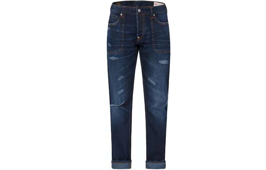 EVISU Jeans Men's Denim Blue Moderate Straight Fit Pants