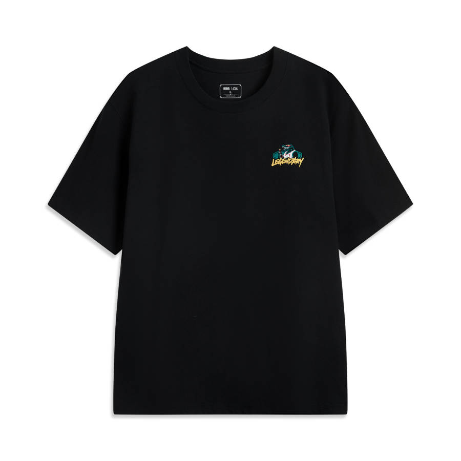 Li-Ning Li Ning x LEAGUE OF LEGENDS Sports Life Collection T Shirt Unisex Black/Back Crocodile