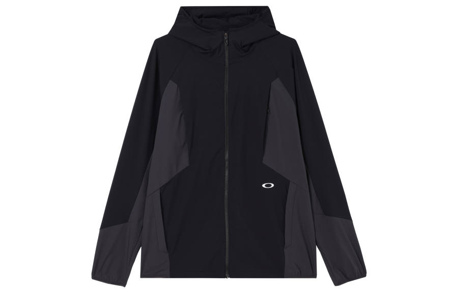 Oakley Waterproof And Windproof Windbreaker Jacket Unisex Black Gray