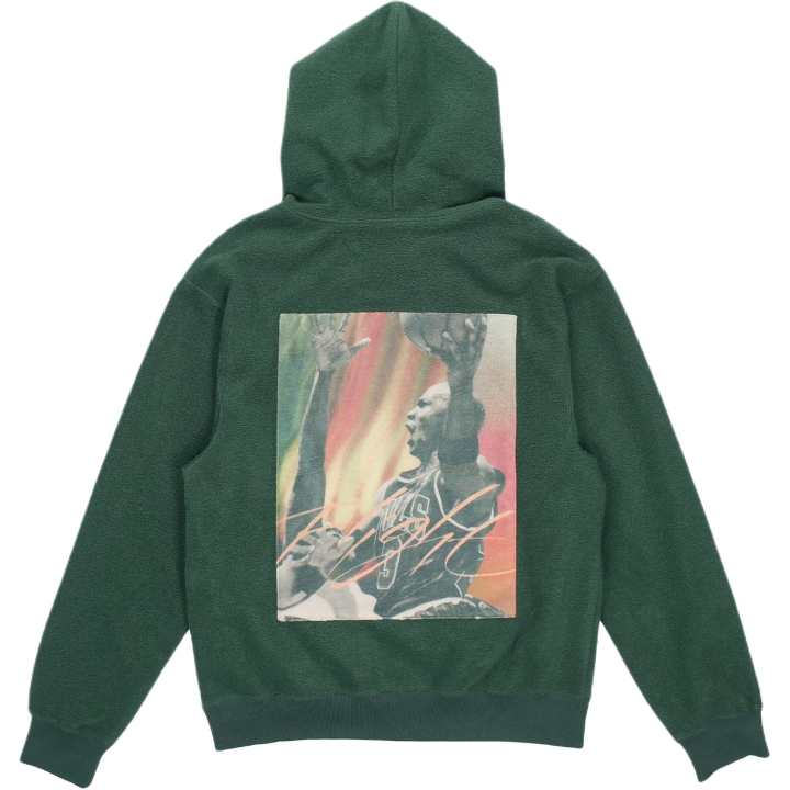Jordan Jordan Hooded Casual Print Sports Fleece Pullover Sweatshirt Men's Green