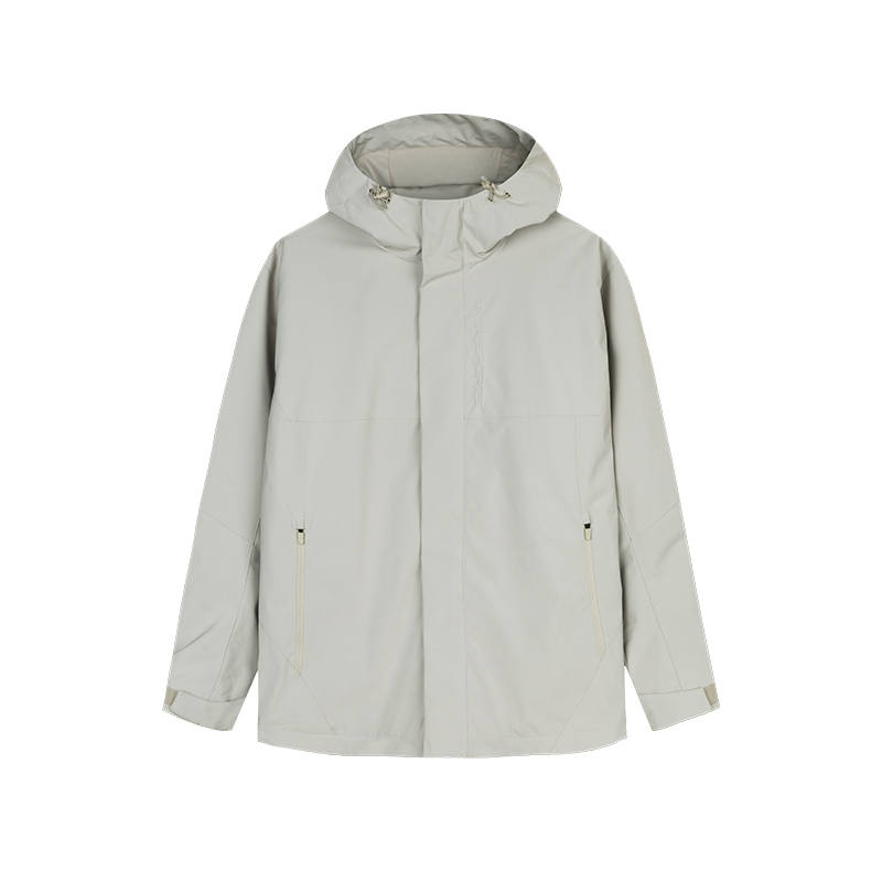 ANTA SUPERSTORE CHAOJIANTA Windproof And Water Repellent Windbreaker Jacket Men's Plain Mist Gray