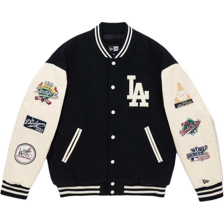 New Era FW24 Baseball Jacket Unisex Marine Blue