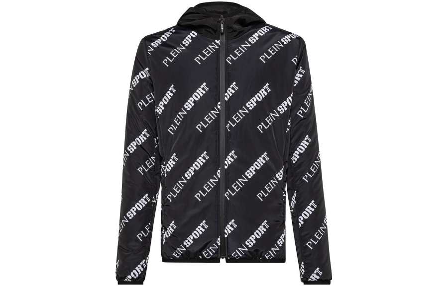 PHILIPP PLEIN Jackets Men's Black Hooded Moderate Other