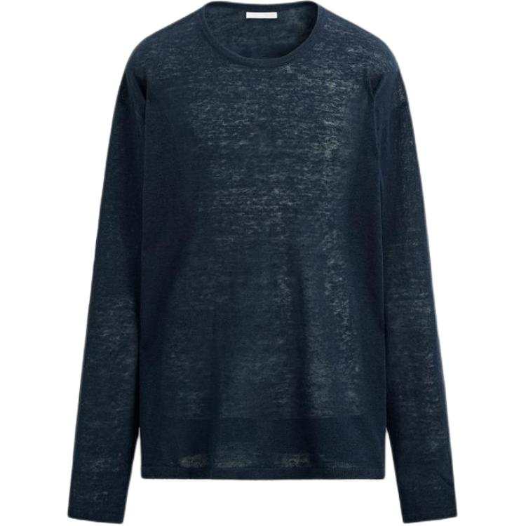 ZARA Knitwear Men's Sea Blue Crew Neck Thin Other