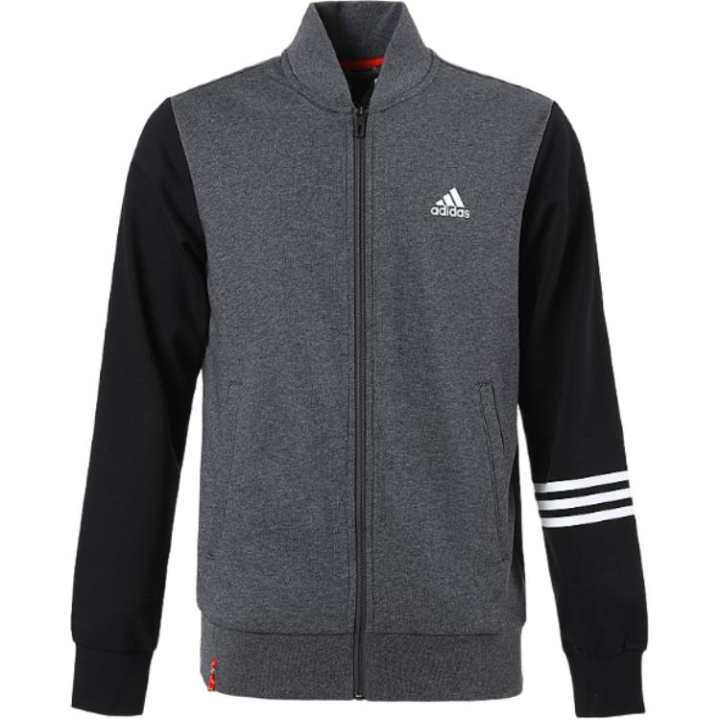 Adidas Adidas Jackets Men's Gray Black Stand Collar Moderate Other