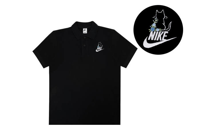 Nike Nike Polo Shirts Unisex Black Polo Collar Moderate Straight Fit