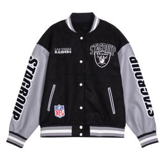 NFL Baseball Jacket Unisex Black