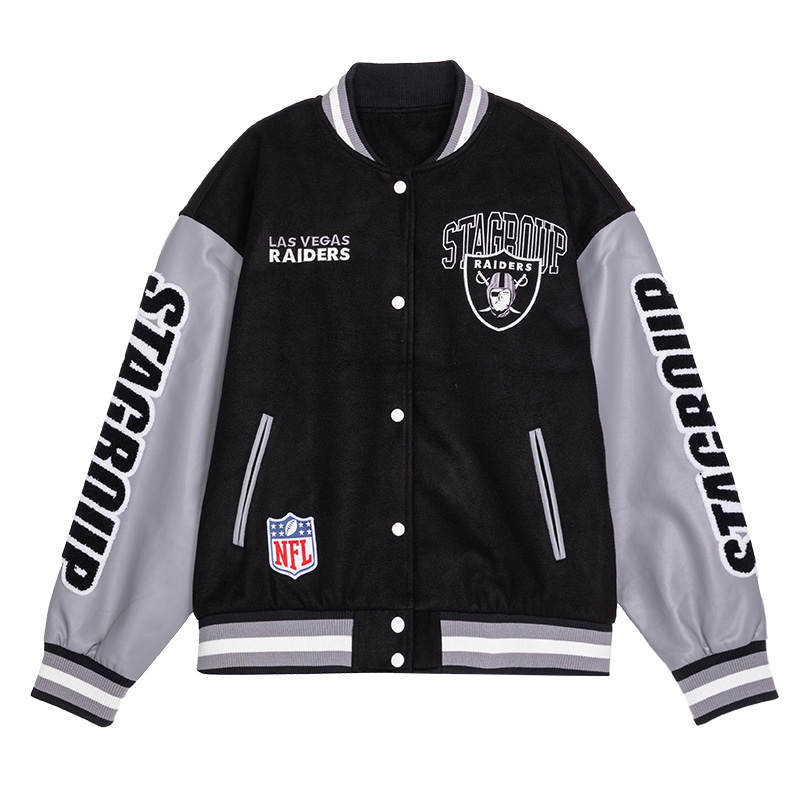 NFL Baseball Jacket Unisex Black