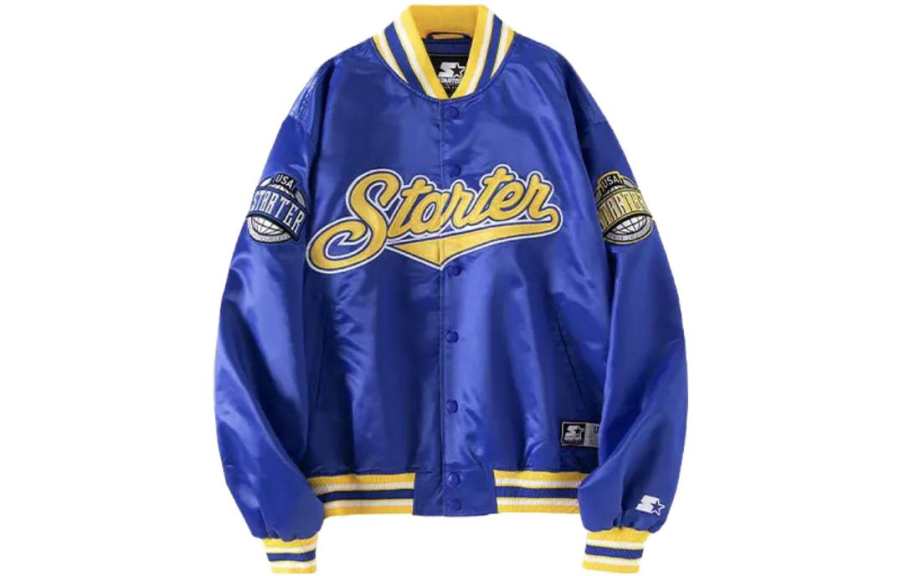 STARTER STARTER Jackets Unisex Blue Baseball Collar Moderate Other