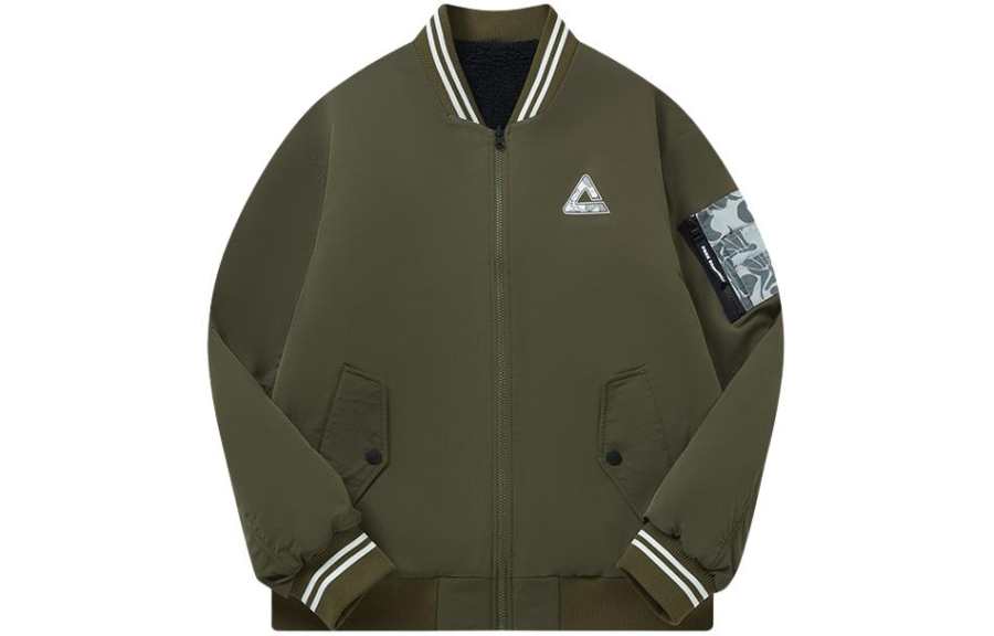 PEAK Basketball Culture Collection Baseball Jacket Men's Olive Green