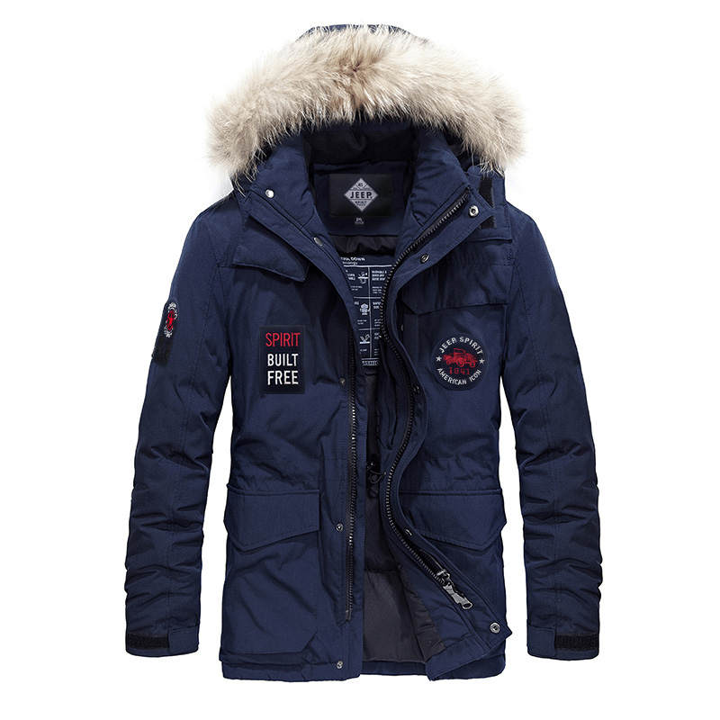 JEEP SPIRIT Down Jackets Unisex Hooded Thickened Down Jacket