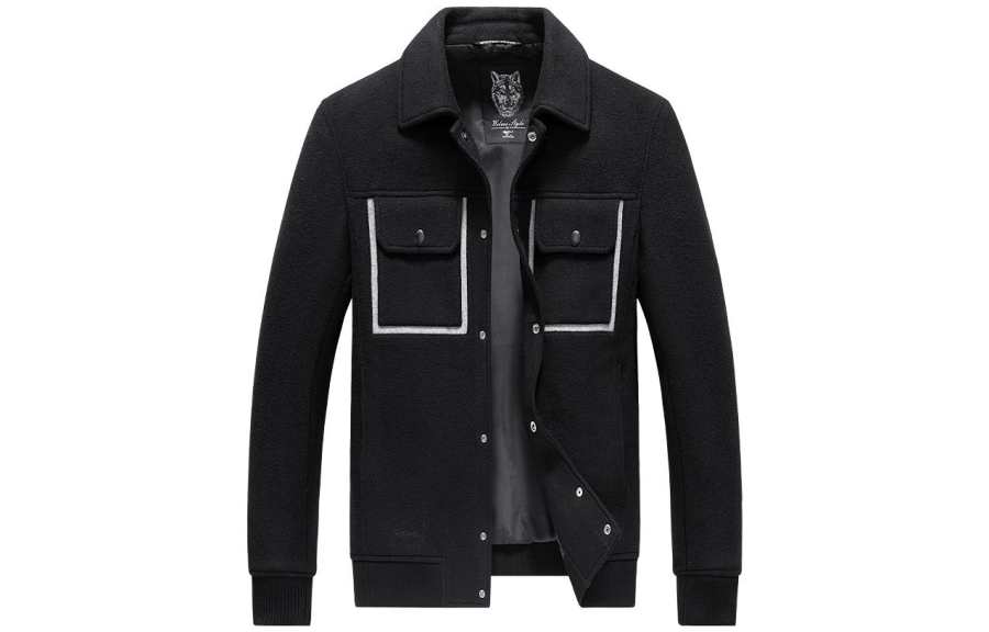 SEPTWOLVES SEPTWOLVES Jackets Men's Black Lapel Moderate Workwear