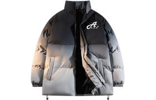 A.X.S.K Puffer Jackets Unisex Stand Collar Thickened