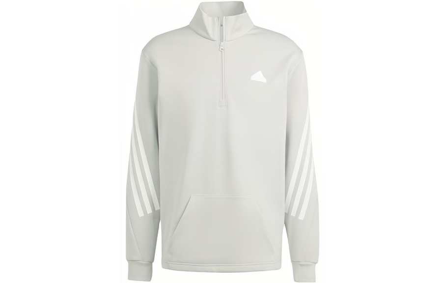Adidas Adidas Future Icons 3 Stripes Half Zip Sweatshirt Jackets & Coats Men's Gray