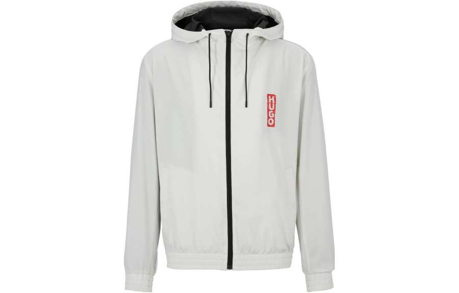 HUGO BOSS Jackets Men's White Hooded Moderate Other
